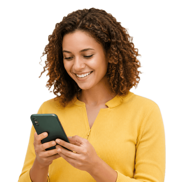 Person using Vivaqui on a phone