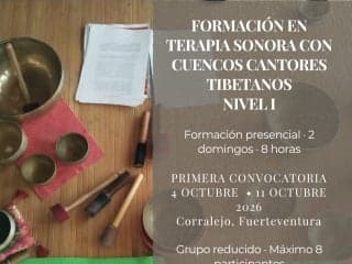 Formación en Terapia Sonora con Cuencos Cantores Tibetanos Nivel I